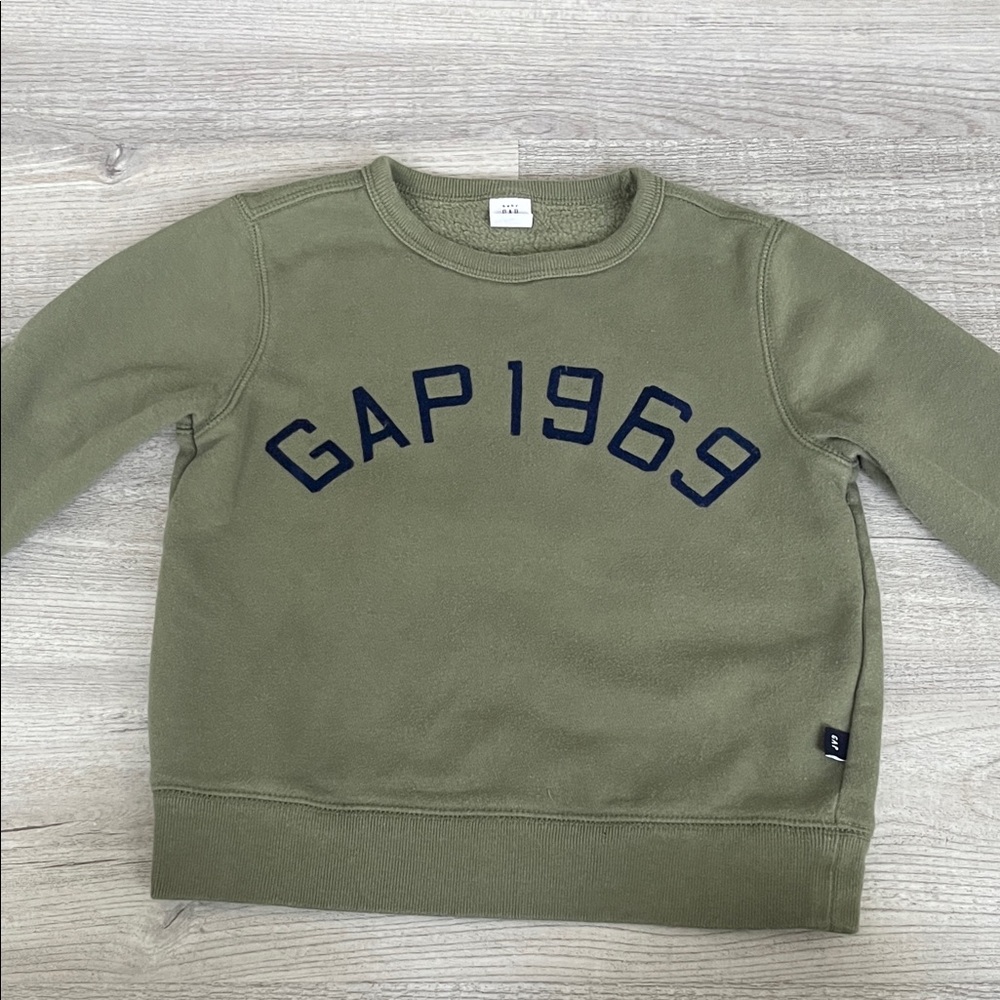 Baby GAP 1969 Green Sweatshirt with Navy Lettering